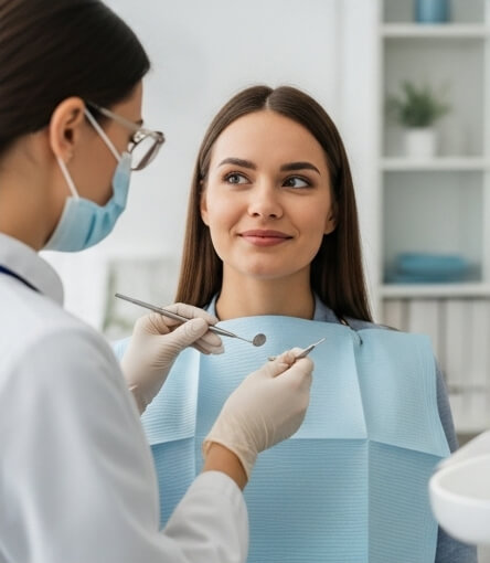 Women getting tooth pain treatment - Emergency dentist Fleet